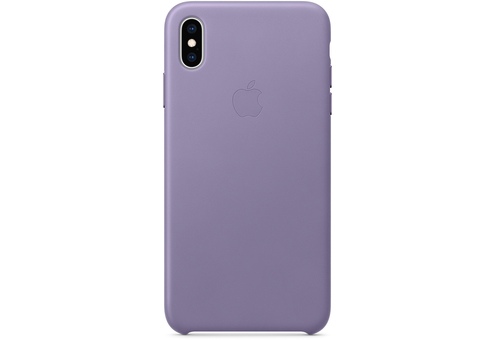 Чехол Apple для iPhone XS Max, кожа, лиловый