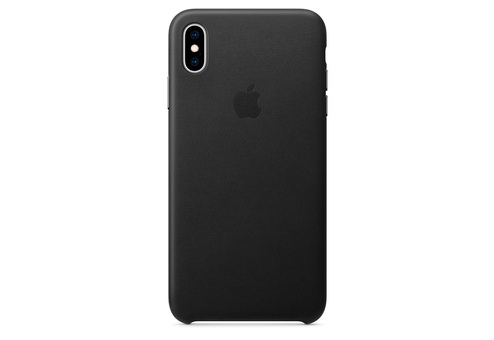 Чехол Apple Leather Case для iPhone XS Max, чёрный