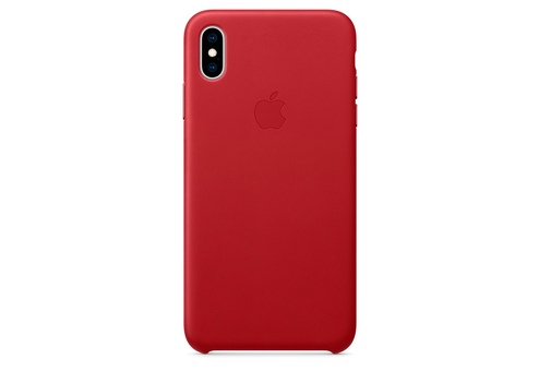 Чехол Apple Leather Case для iPhone XS Max, (PRODUCT)RED