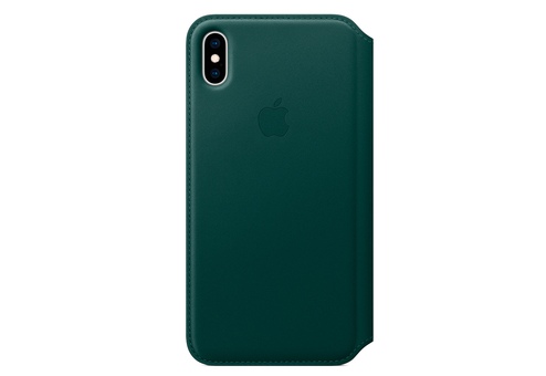 Чехол Apple Leather Folio для iPhone XS Max, «зелёный лес»