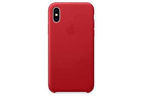 Чехол Apple Leather Case для iPhone XS, (PRODUCT)RED