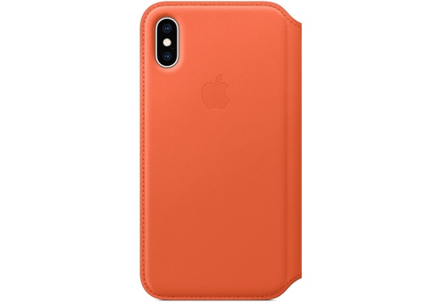 Чехол Apple Folio для iPhone XS, кожа, «тёплый закат»