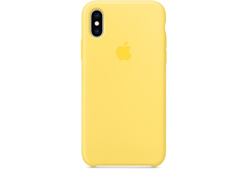 Чехол Apple для iPhone XS Silicone Case, канареечный