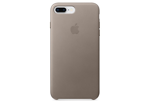 Чехол Apple Leather Case для iPhone 8/7 Plus платиново-серый