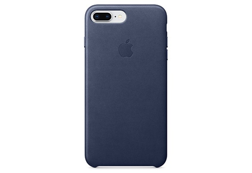 Чехол Apple Leather Case для iPhone 8/7 Plus тёмно-синий