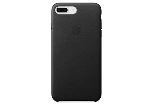 Чехол Apple Leather Case для iPhone 8/7 Plus чёрный