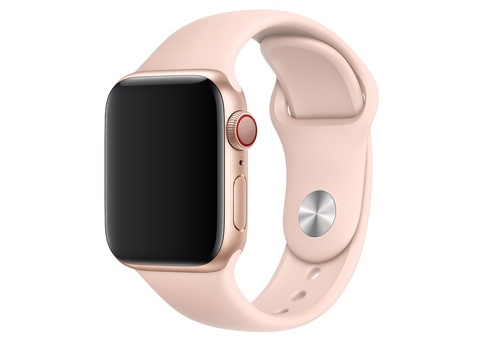 Ремешок Apple Watch 40мм, размеры S/M и M/L, спортивный, «розовый песок»