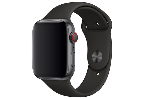 Ремешок Apple Watch 44мм, размеры M/L и L/XL, спортивный, чёрный